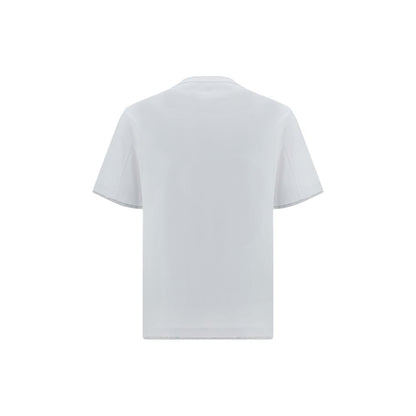 Camiseta de algodón blanca Brunello Cucinelli