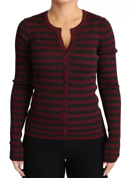 Cárdigan de mujer a rayas rojas y negras de Dolce & Gabbana