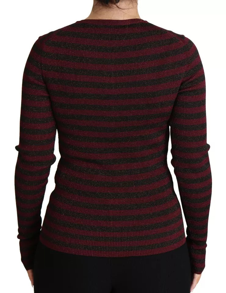 Cárdigan de mujer a rayas rojas y negras de Dolce & Gabbana