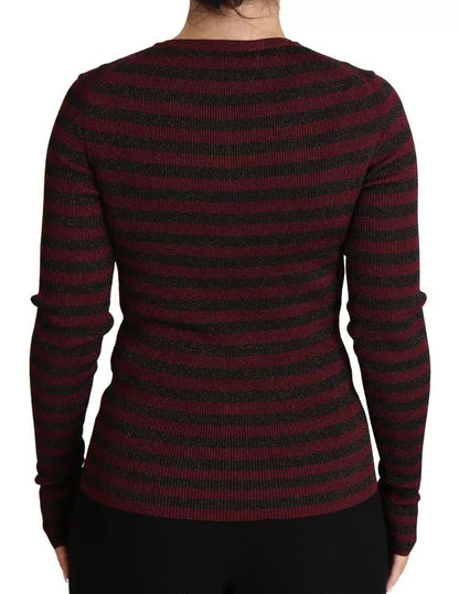 Cárdigan de mujer a rayas rojas y negras de Dolce & Gabbana
