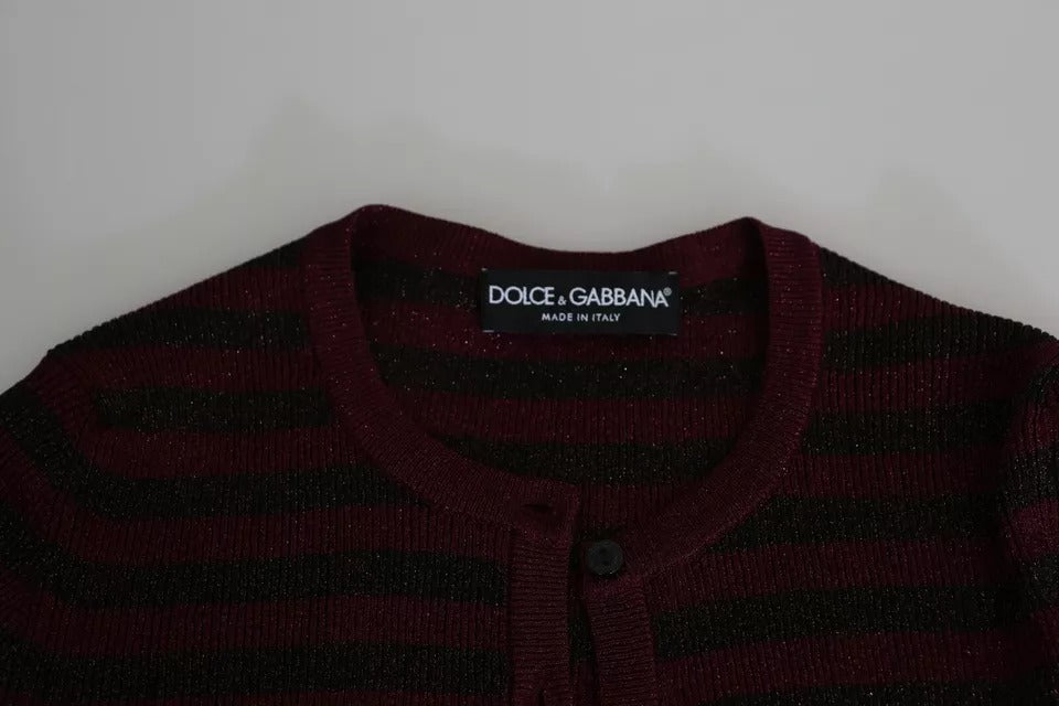 Cárdigan de mujer a rayas rojas y negras de Dolce & Gabbana