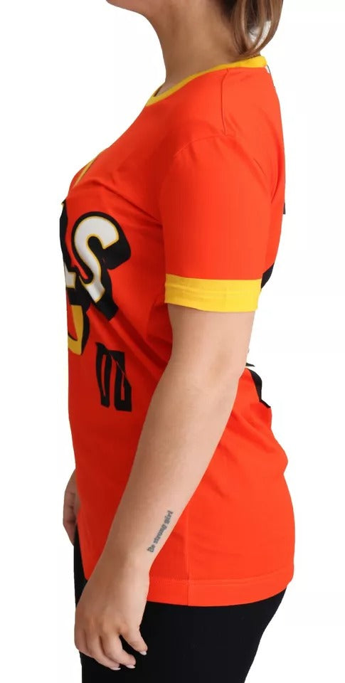 Camiseta Dolce & Gabbana de cuello redondo con estampado Royals naranja