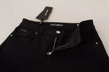 Pantalones vaqueros pitillo elásticos de algodón negro de Dolce & Gabbana