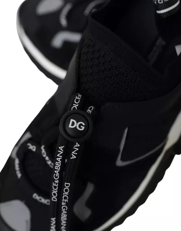 Zapatillas de hombre Dolce & Gabbana Sorrento con logo en blanco y negro
