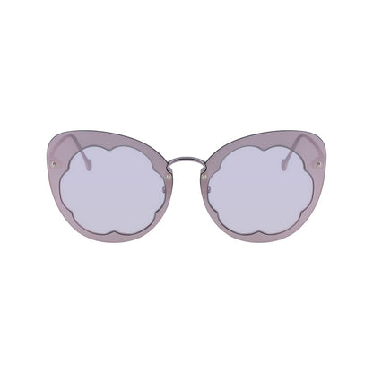Gafas de sol de metal moradas Salvatore Ferragamo