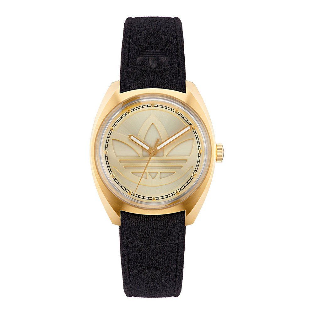 Reloj de vestir de cuero negro Adidas