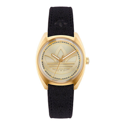 Reloj de vestir de cuero negro Adidas