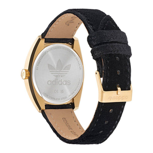 Reloj de vestir de cuero negro Adidas