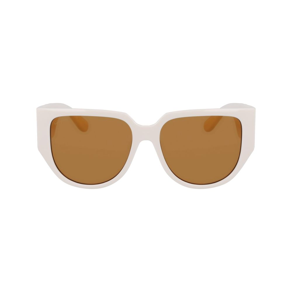 Gafas de sol Ferragamo blancas inyectadas en Bio