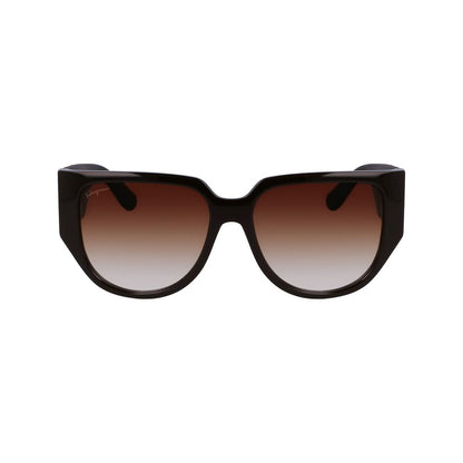 Gafas de sol Ferragamo marrones inyectadas en bio