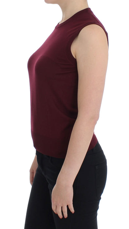 Chaleco jersey sin mangas rojo de cuello redondo Dolce & Gabbana