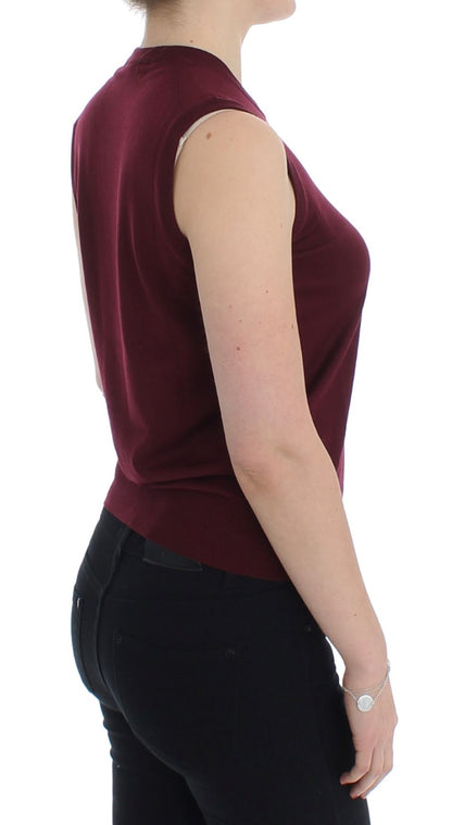 Chaleco jersey sin mangas rojo de cuello redondo Dolce & Gabbana