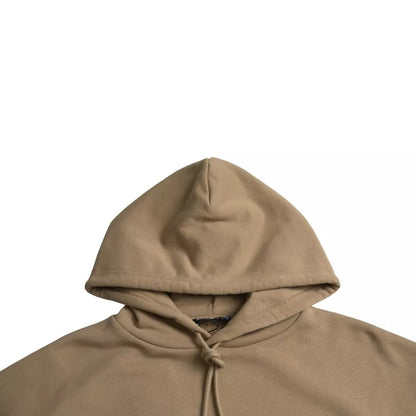 Sudadera con capucha Balenciaga de algodón marrón con rizo Symbolic
