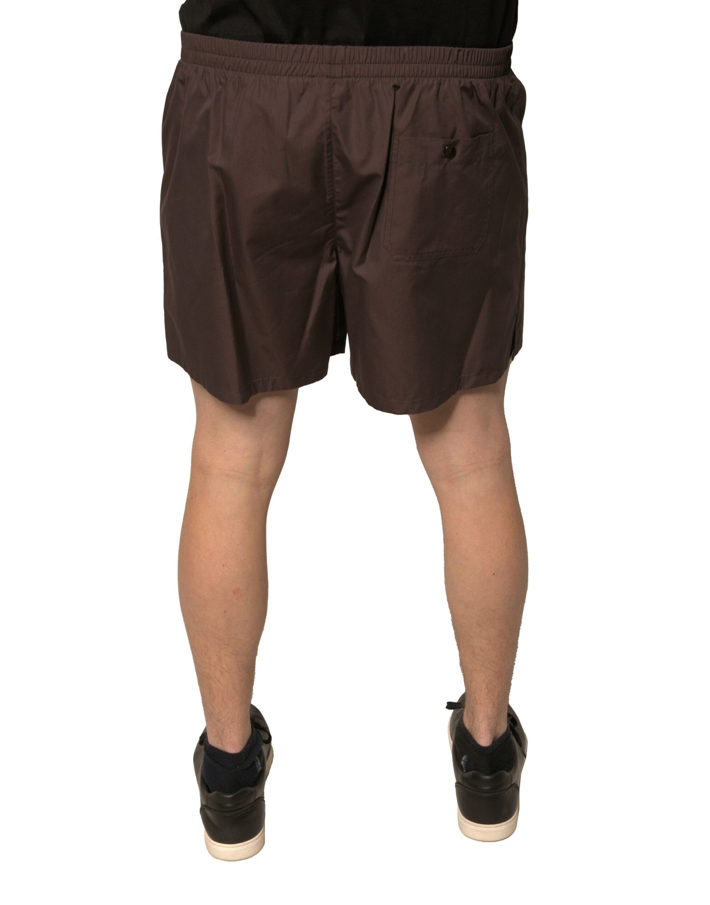 Dolce & Gabbana Pantalones cortos para hombre de algodón, mezcla, cintura media, color marrón