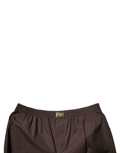 Dolce & Gabbana Pantalones cortos para hombre de algodón, mezcla, cintura media, color marrón