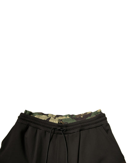 Pantalones cargo jogger de algodón con camuflaje negro de Dolce & Gabbana
