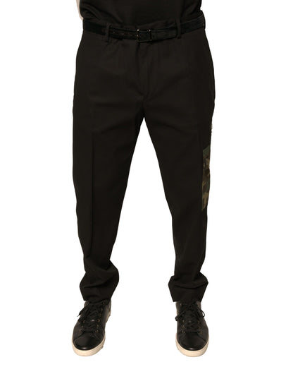 Dolce & Gabbana Pantalones cargo casuales de hombre de algodón negro