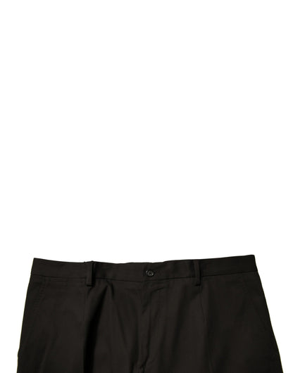 Dolce & Gabbana Pantalones cargo casuales de hombre de algodón negro