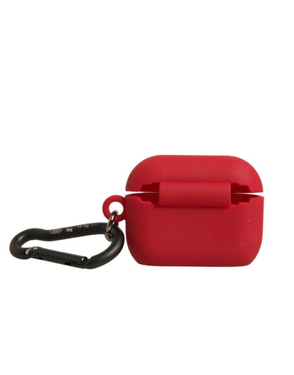Funda para AirPods Dolce & Gabbana de silicona roja con logo en relieve