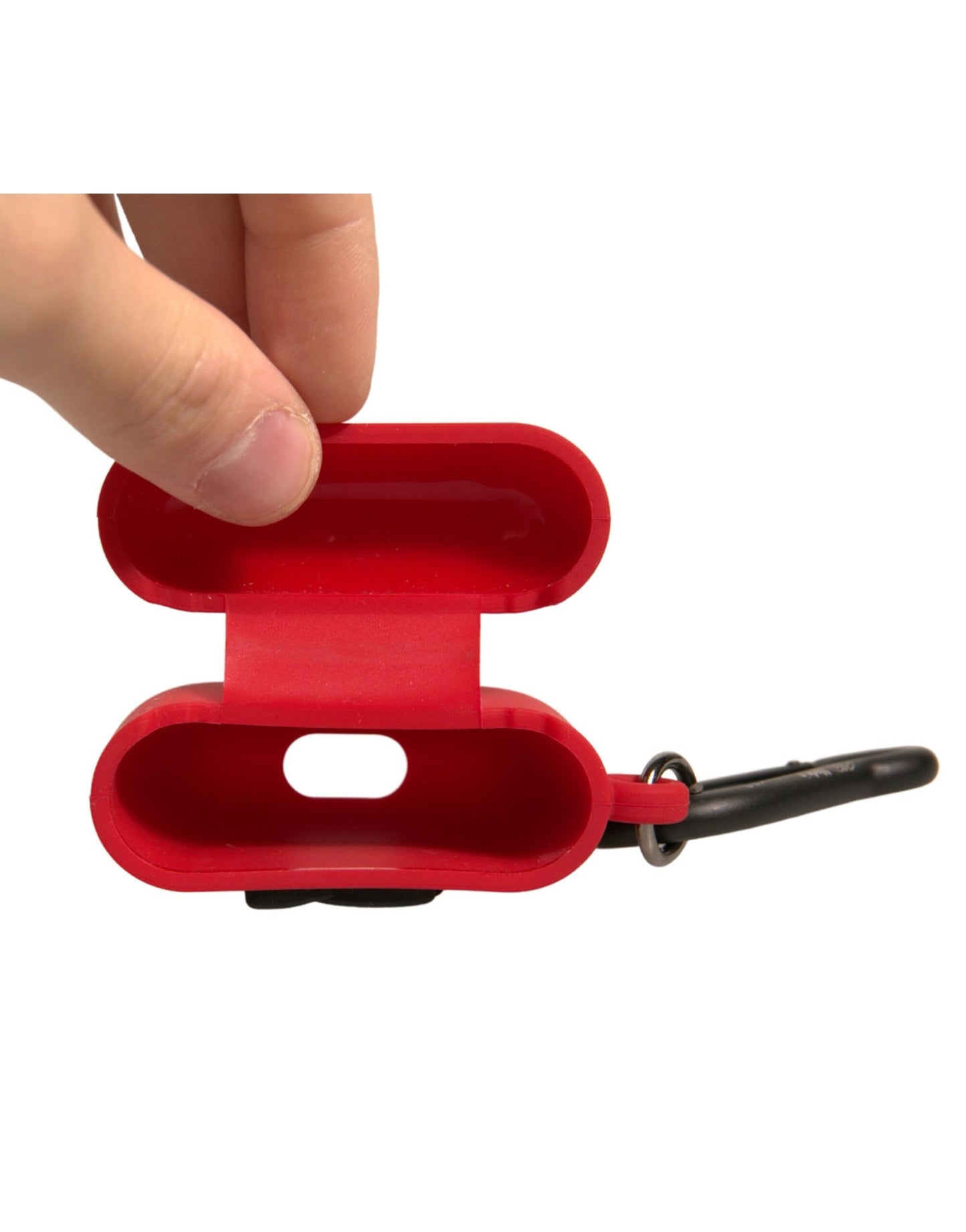Funda para AirPods Dolce & Gabbana de silicona roja con logo en relieve