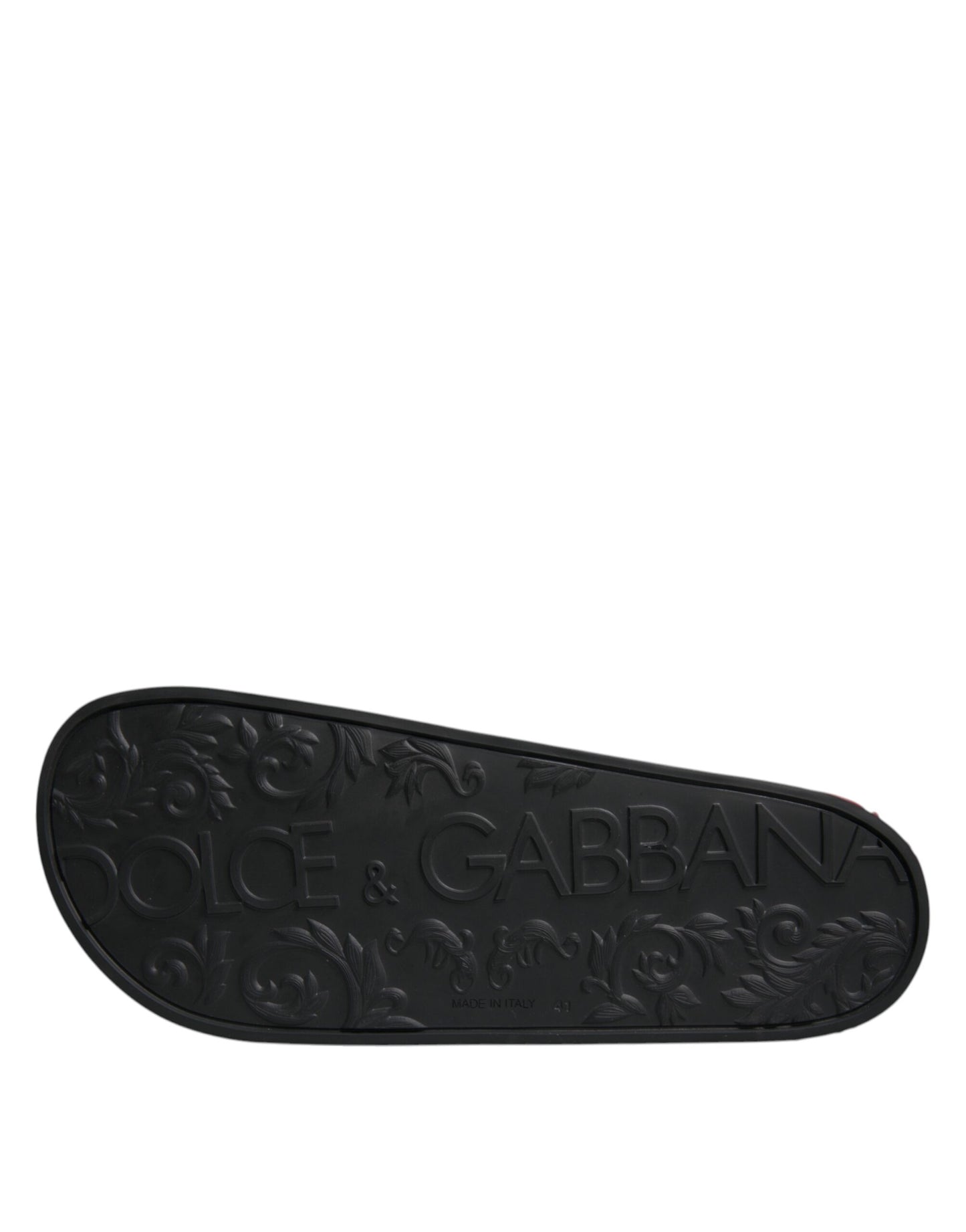Dolce & Gabbana Sandalias de Piel Negras Zapatos de Playa