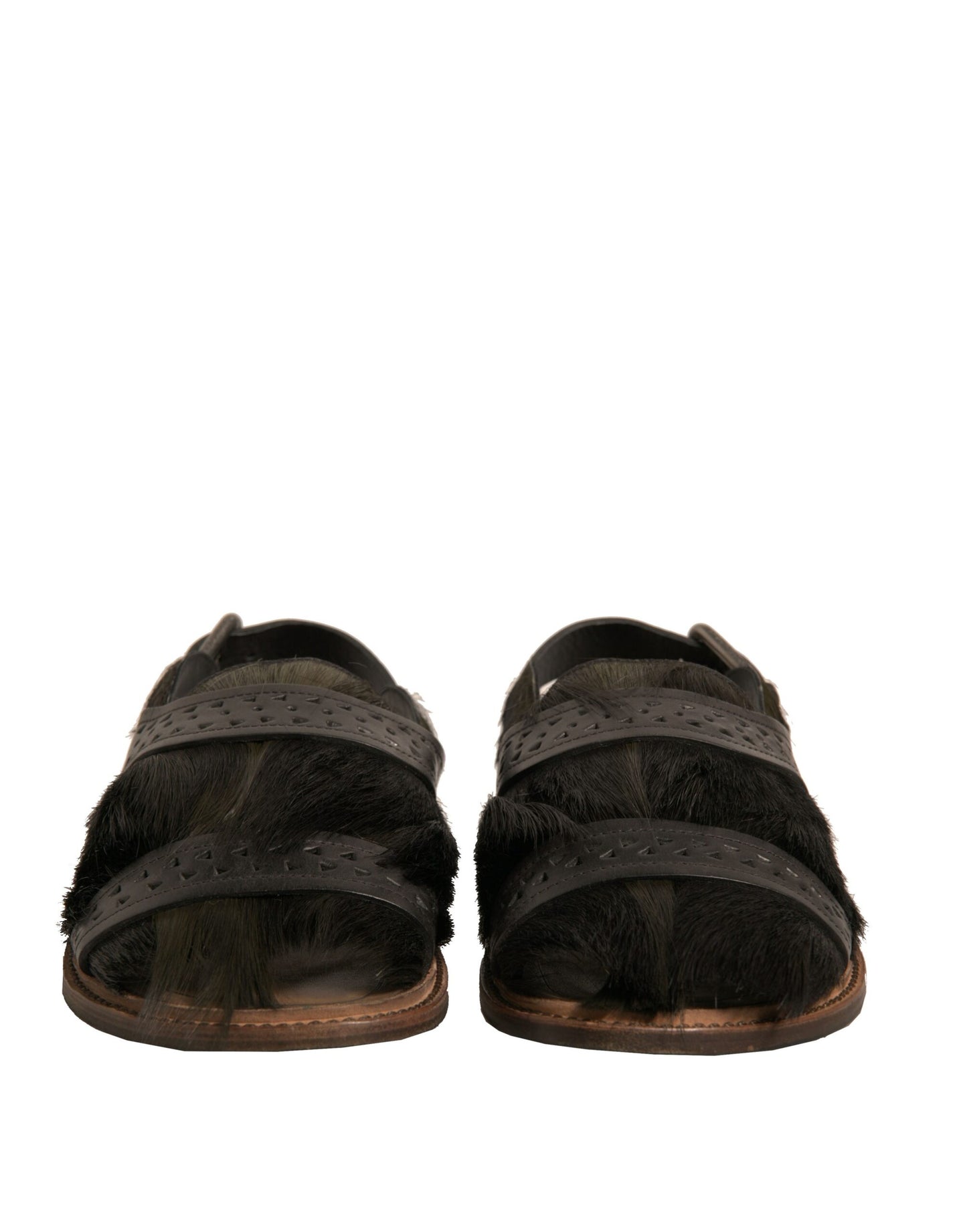 Dolce & Gabbana Zapatos Planos Sandalias de Piel de Gacela Verdes