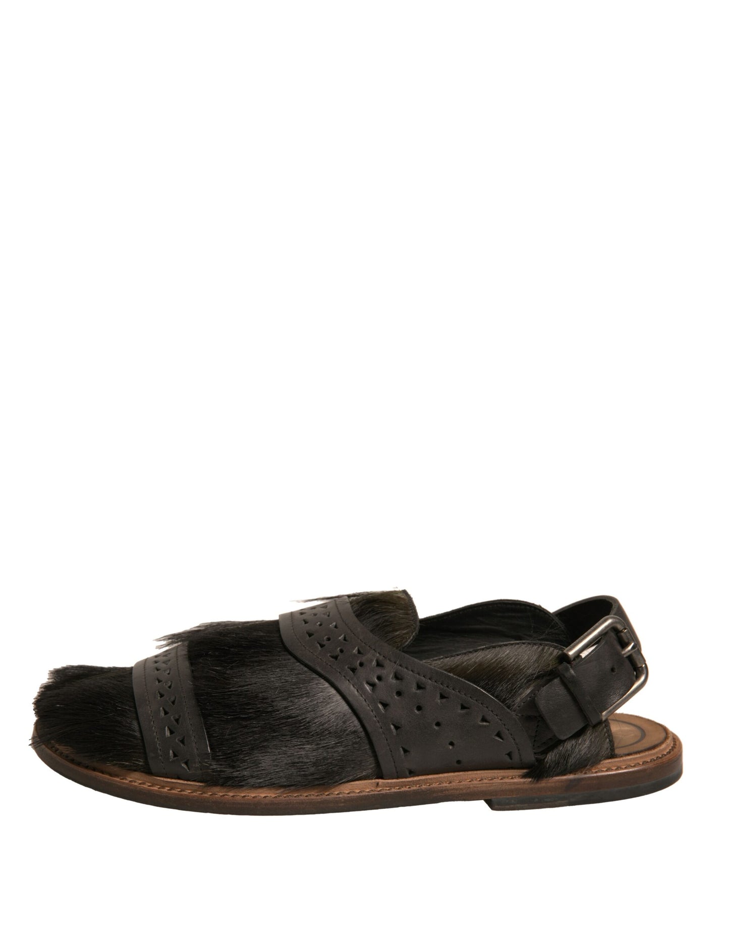 Dolce & Gabbana Zapatos Planos Sandalias de Piel de Gacela Verdes