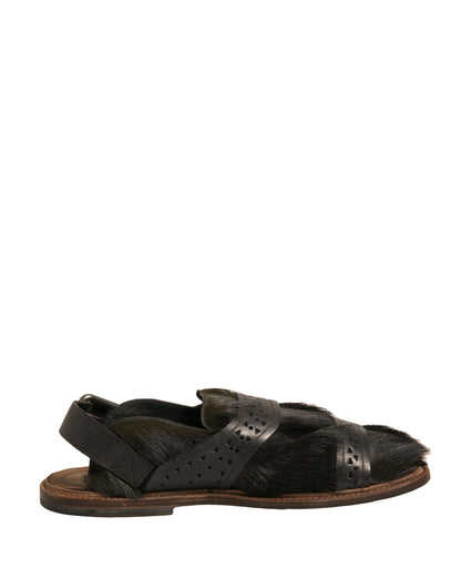 Dolce & Gabbana Zapatos Planos Sandalias de Piel de Gacela Verdes