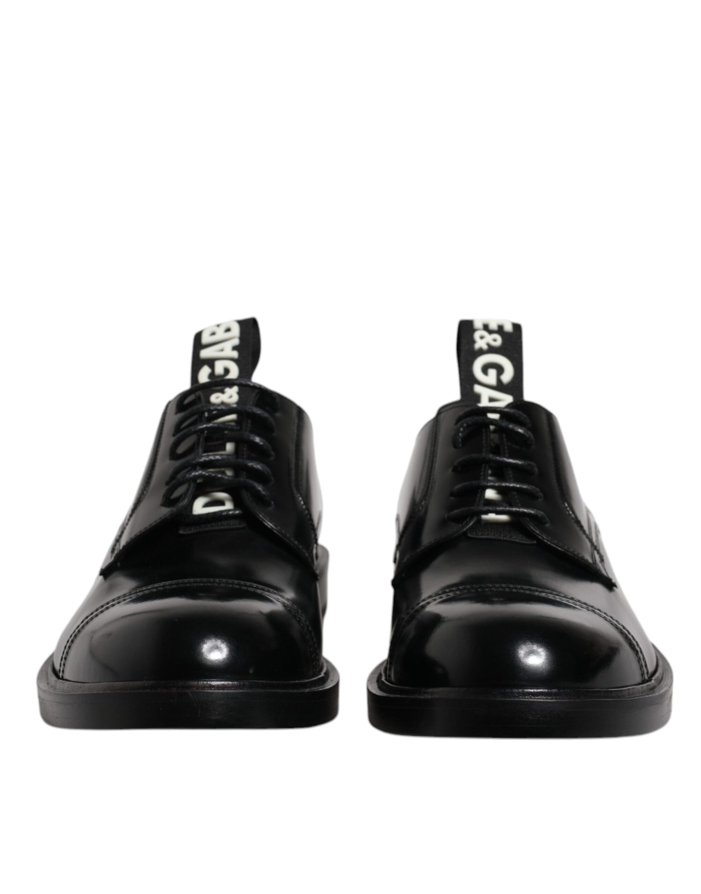 Zapatos de vestir Dolce & Gabbana Derby de piel charol negra con cordones