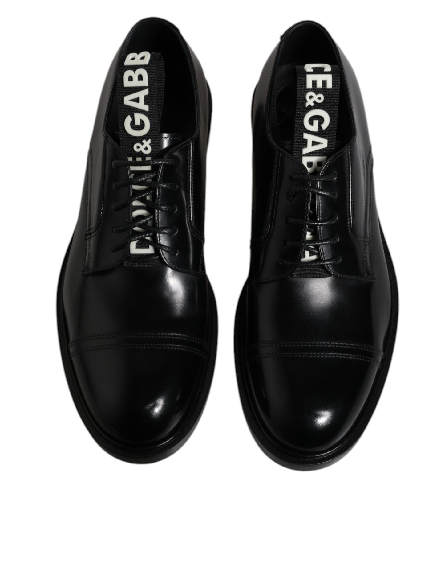 Zapatos de vestir Dolce & Gabbana Derby de piel charol negra con cordones