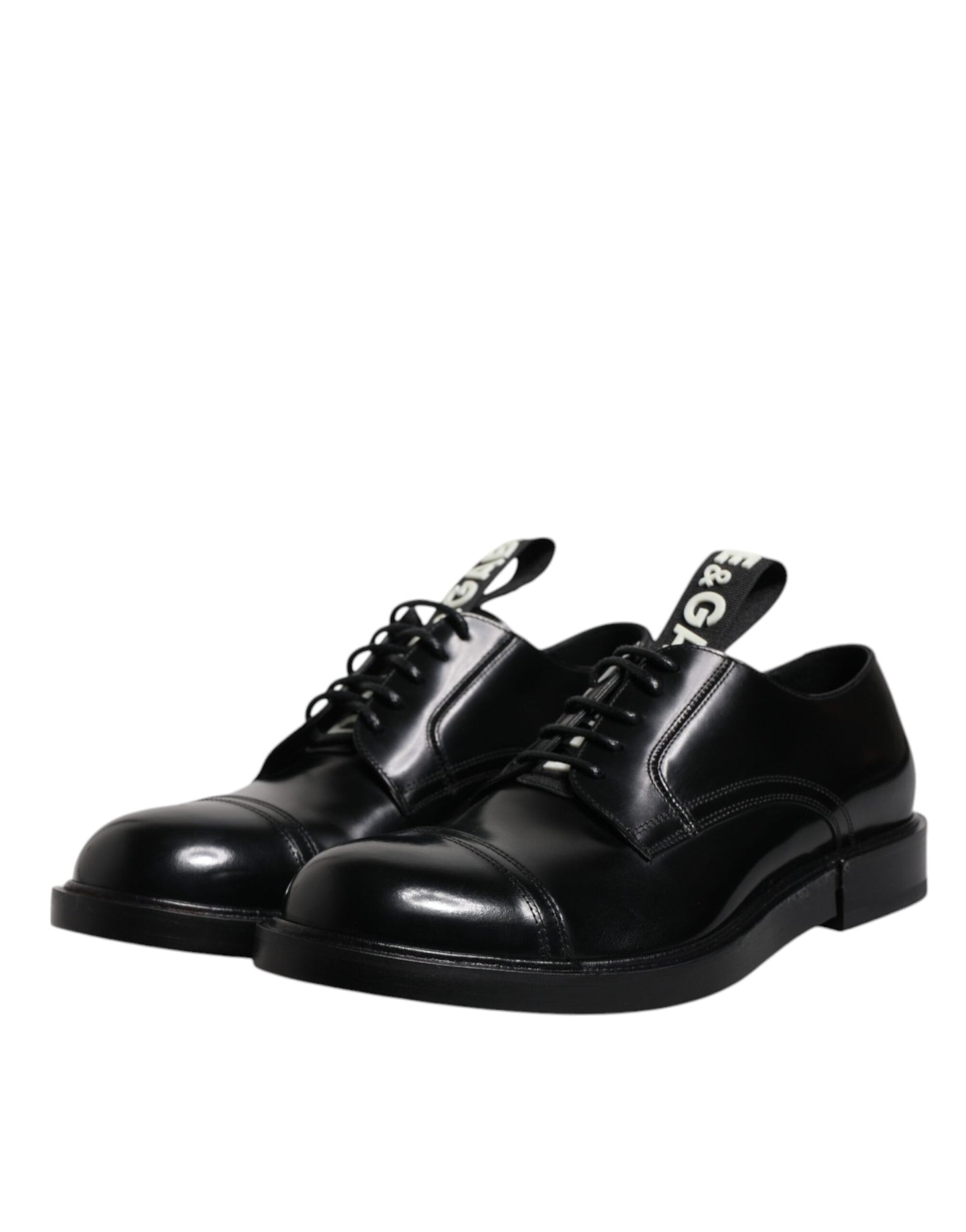 Zapatos de vestir Dolce & Gabbana Derby de piel charol negra con cordones