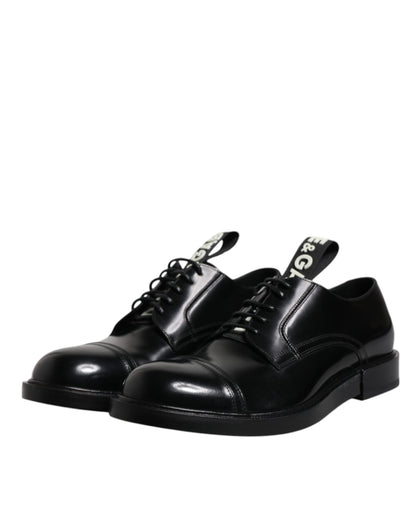 Zapatos de vestir Dolce & Gabbana Derby de piel charol negra con cordones