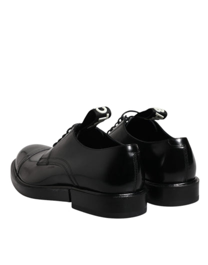 Zapatos de vestir Dolce & Gabbana Derby de piel charol negra con cordones