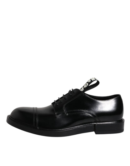 Zapatos de vestir Dolce & Gabbana Derby de piel charol negra con cordones