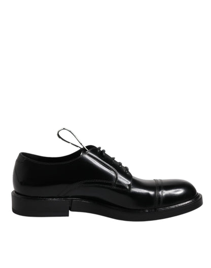 Zapatos de vestir Dolce & Gabbana Derby de piel charol negra con cordones