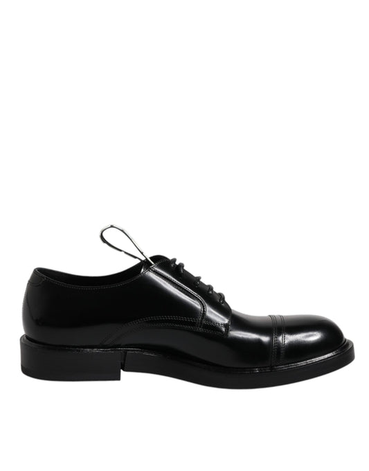 Zapatos de vestir Dolce & Gabbana Derby de piel charol negra con cordones