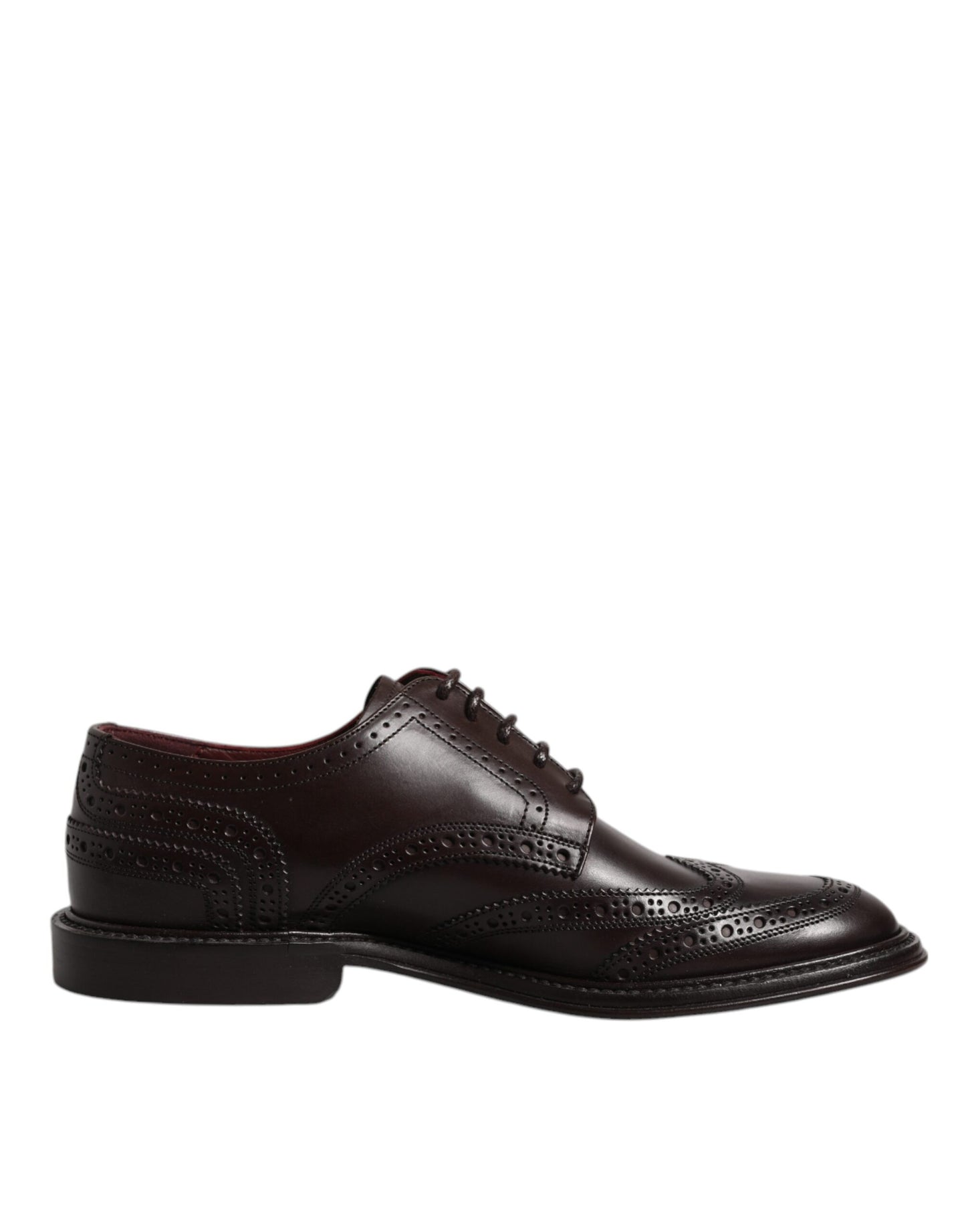 Zapatos de vestir formales Dolce & Gabbana Derby Wingtip de piel marrón con cordones