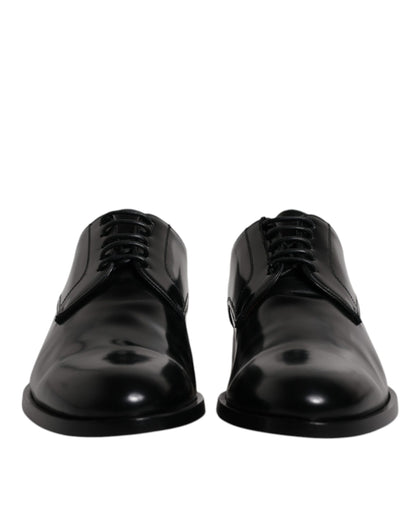 Zapatos de vestir formales Dolce & Gabbana Derby de piel de becerro negra con cordones