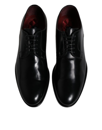 Zapatos de vestir formales Dolce & Gabbana Derby de piel de becerro negra con cordones
