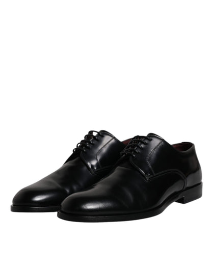 Zapatos de vestir formales Dolce & Gabbana Derby de piel de becerro negra con cordones