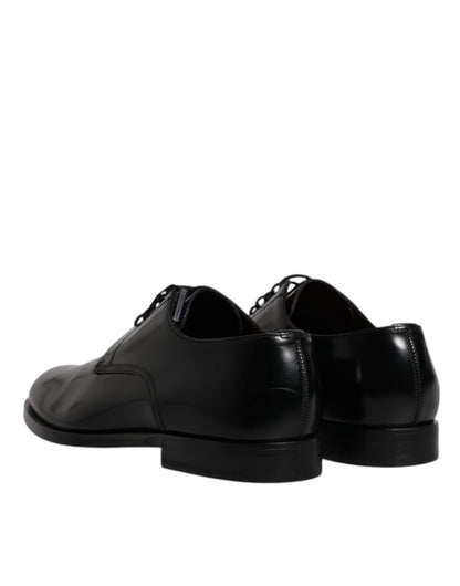 Zapatos de vestir formales Dolce & Gabbana Derby de piel de becerro negra con cordones
