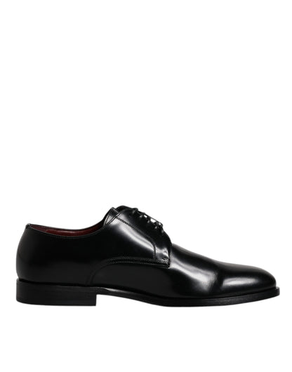 Zapatos de vestir formales Dolce & Gabbana Derby de piel de becerro negra con cordones
