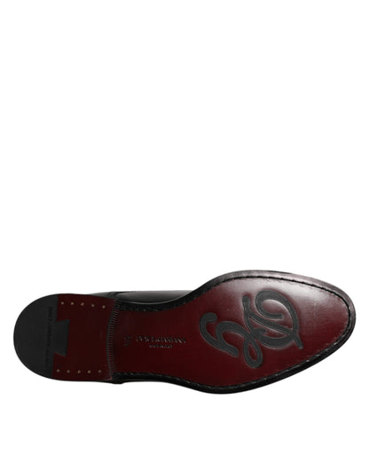 Zapatos de vestir formales Dolce & Gabbana Derby de piel de becerro negra con cordones