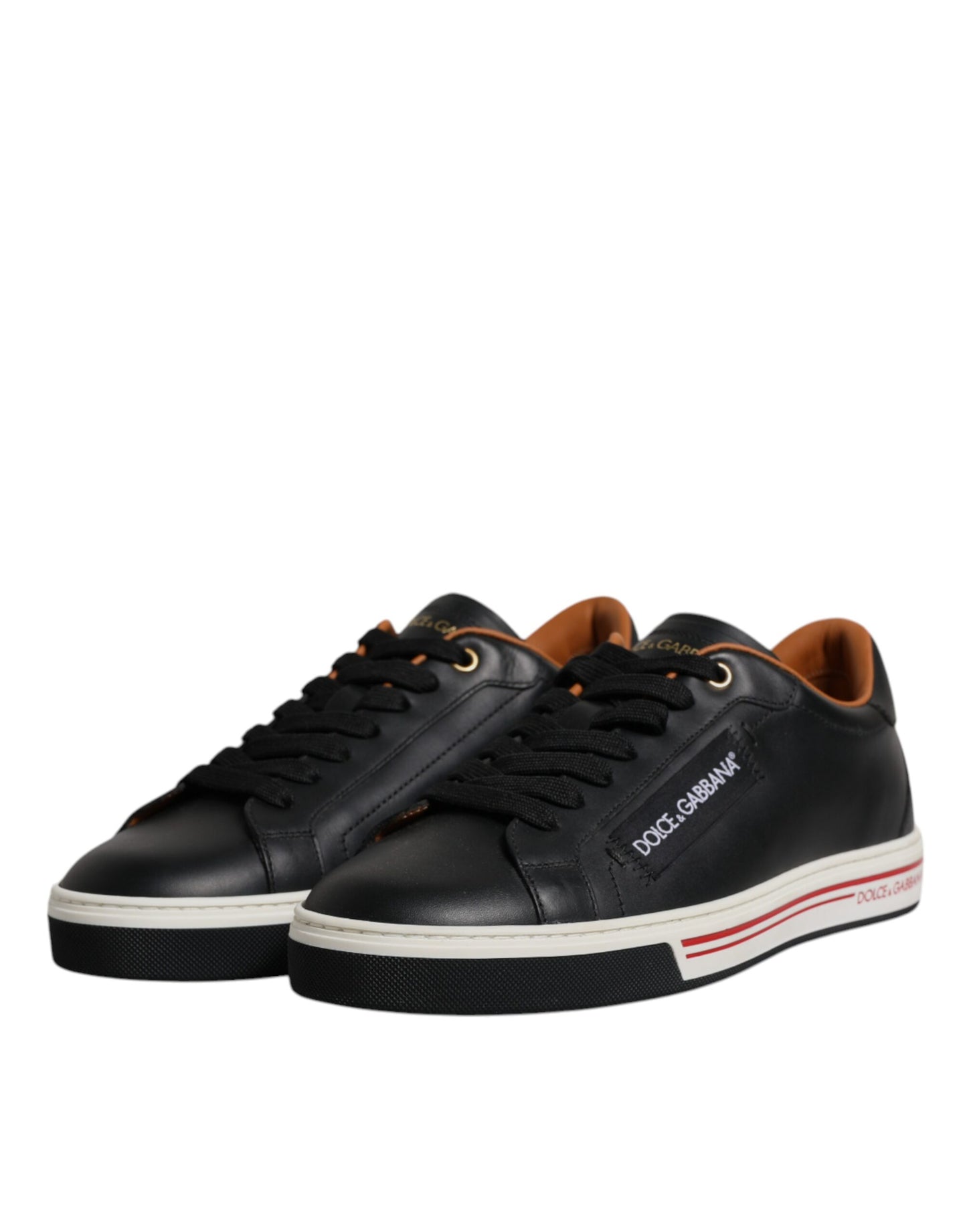 Zapatillas para hombre Dolce & Gabbana de piel negra de corte bajo