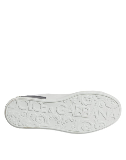 Zapatillas Dolce & Gabbana Portofino de cuero blanco y negro