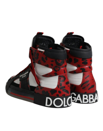 Zapatillas altas de cuero multicolor Dolce & Gabbana