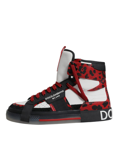 Zapatillas altas de cuero multicolor Dolce & Gabbana