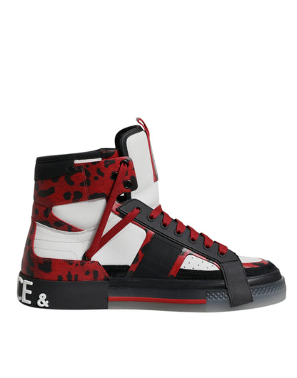 Zapatillas altas de cuero multicolor Dolce & Gabbana
