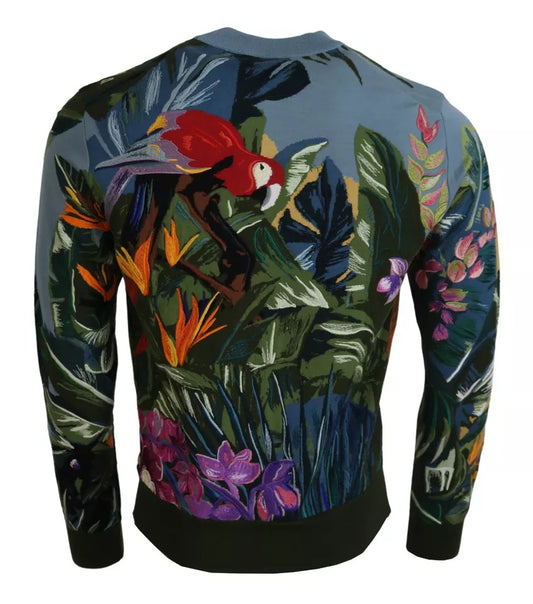 Suéter con logotipo de Dolce & Gabbana Jungle de lana y seda