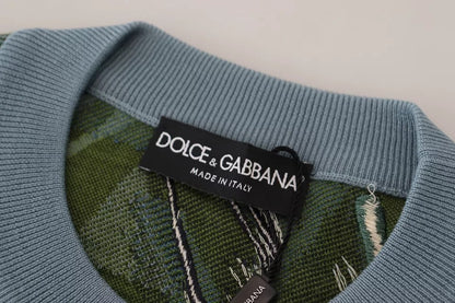 Suéter con logotipo de Dolce & Gabbana Jungle de lana y seda